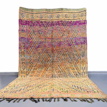Unique Moroccan Rug 6.6 x 11.6 feet / 202 x 353 cm - Ettilux Home